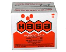 A box of muriatic acid is shown.